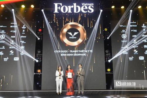 Bidiphar được Forbes Việt Nam vinh danh 'Top 50 doanh nghiệp niêm yết tốt nhất' năm 2024