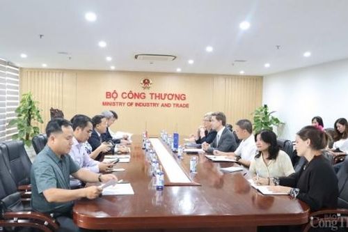 Thứ trưởng Bộ Công Thương Nguyễn Hoàng Long làm việc với Đại sứ EU tại Việt Nam