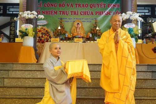 Đà Nẵng: Lễ công bố, trao quyết định bổ nhiệm trụ trì chùa Phước Lộc đến Sư cô Thích nữ Minh Triết