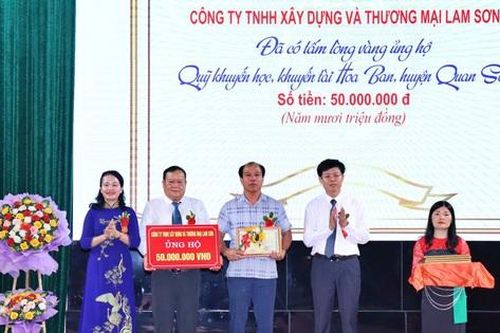 Huyện Quan Sơn, Thanh Hóa lập Quỹ Khuyến học, khuyến tài Hoa Ban