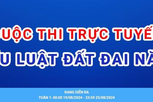 Hưởng ứng Cuộc thi trắc nghiệm trực tuyến tìm hiểu Luật Đất đai năm 2024