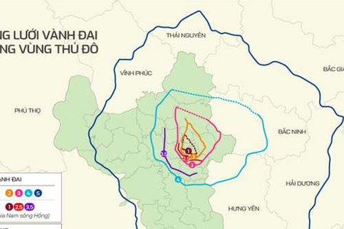Quy mô Vành đai 5 dài 330km qua 8 tỉnh, thành phố sẽ được xây dựng
