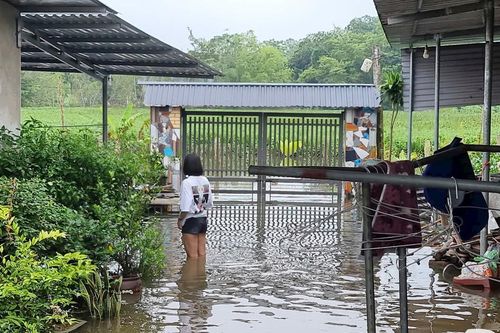 Một số khu vực tại thành phố Thái Nguyên vẫn ngập sâu trong nước