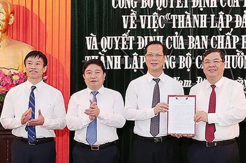 Thành lập Đảng bộ Thành phố Nam Định và 12 Đảng bộ xã, phường mới