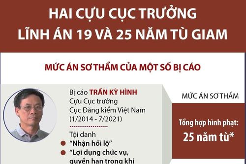 Hai cựu Cục trưởng Cục Đăng kiểm Việt Nam lĩnh án 19 và 25 năm tù giam