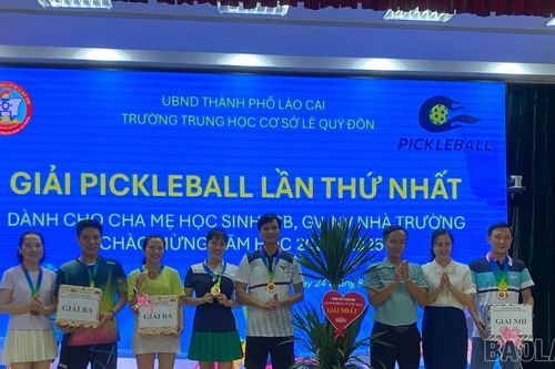 Gần 50 vận động viên tham gia Giải Pickleball Trường THCS Lê Quý Đôn