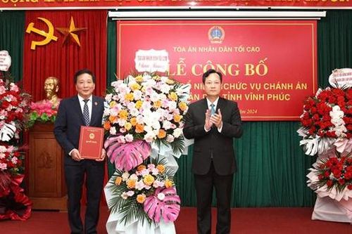 Điều động, bổ nhiệm tân Chánh án Tòa án nhân dân tỉnh