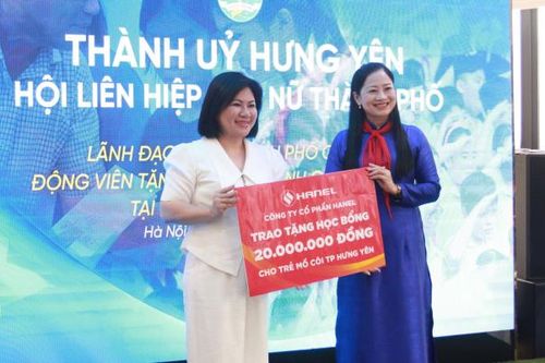 Hanel trao học bổng cho học sinh giỏi thành phố Hưng Yên là trẻ em mồ côi và trẻ em có hoàn cảnh khó khăn năm học 2023 - 2024