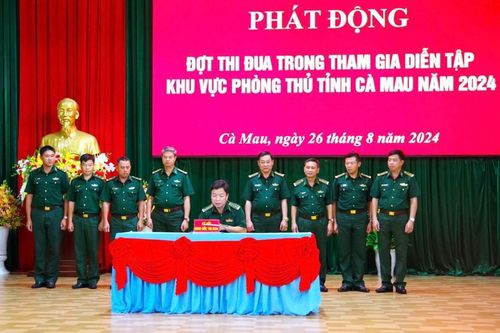 BĐBP Cà Mau phát động thi đua trong tham gia diễn tập khu vực phòng thủ
