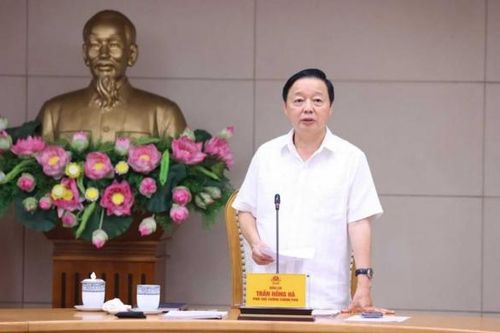 Phó Thủ tướng Trần Hồng Hà chủ trì cuộc họp cho ý kiến về dự án Luật Địa chất và Khoáng sản