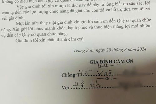 Con gái được cứu khỏi Campuchia, người đàn ông Pa Kô viết thư cảm ơn công an
