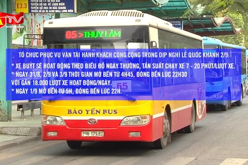 Hoạt động vận tải hành khách công cộng dịp 2/9