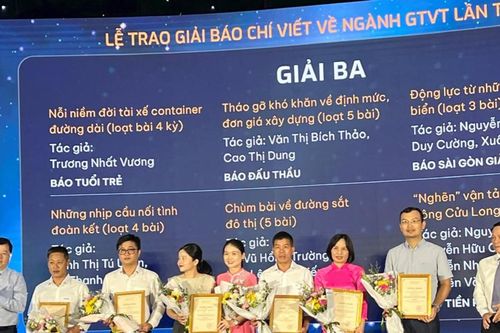 Trao Giải Báo chí viết về ngành Giao thông vận tải