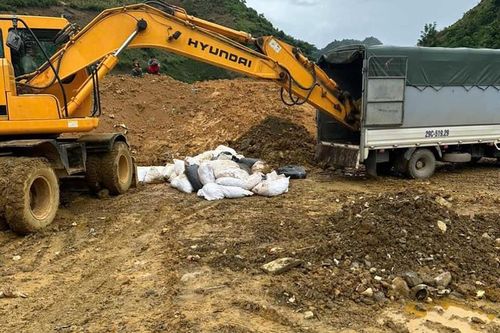 Tiêu hủy gần 2 tấn chân gà bốc mùi hôi thối ở Lai Châu