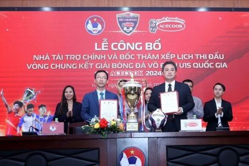 Công bố nhà tài trợ chính Giải bóng đá vô địch U15 Quốc gia – Cúp Acecook 2024