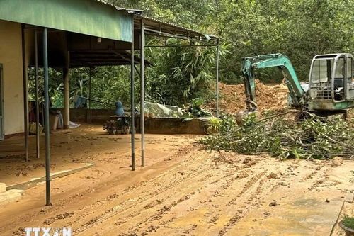 Lâm Đồng: Đồi đất có nguy cơ sạt lở, đe dọa một trường tiểu học ở Đạ Tẻh