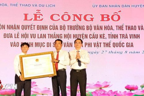 Lễ hội Vu lan Thắng hội huyện Cầu Kè là Di sản Phi vật thể cấp Quốc gia
