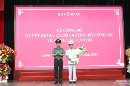 Công bố Quyết định của Bộ trưởng Bộ Công an về bổ nhiệm Phó Giám đốc Công an tỉnh