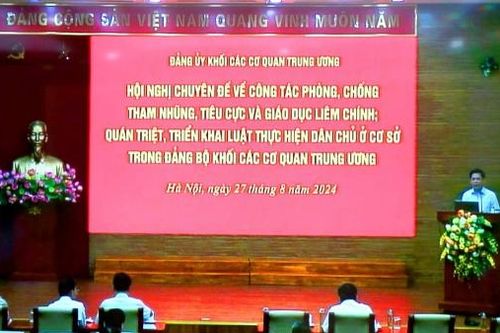 Đảng ủy Khối các cơ quan Trung ương tổ chức hội nghị chuyên đề về phòng, chống tham nhũng
