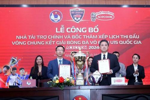 Công bố nhà tài trợ chính Giải bóng đá vô địch U15 quốc gia - Cúp Acecook 2024