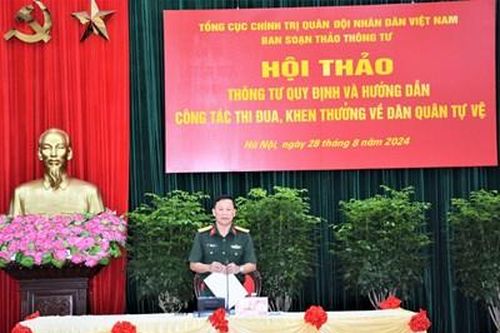 Hội thảo Thông tư quy định và hướng dẫn công tác thi đua, khen thưởng về dân quân tự vệ