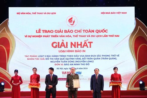 Trao Giải báo chí toàn quốc Vì sự nghiệp phát triển văn hóa, thể thao và du lịch