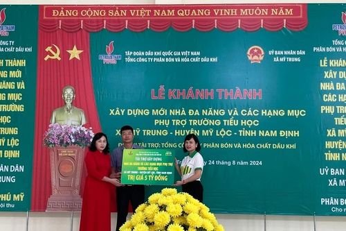 PVFCCo bàn giao nhiều công trình giáo dục nhân dịp Quốc khánh đất nước