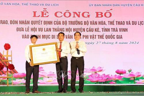 Lễ Vu lan Thắng hội huyện Cầu Kè là Di sản văn hóa phi vật thể quốc gia