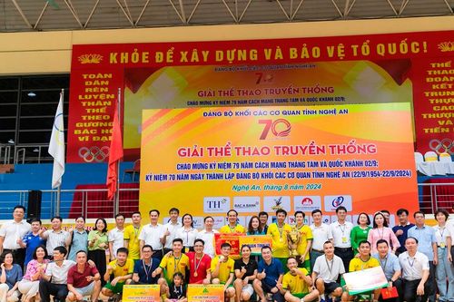 Bế mạc Giải thể thao truyền thống Đảng bộ Khối Các cơ quan tỉnh Nghệ An năm 2024