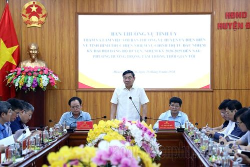 Ban Thường vụ Tỉnh ủy làm việc tại huyện Điện Biên