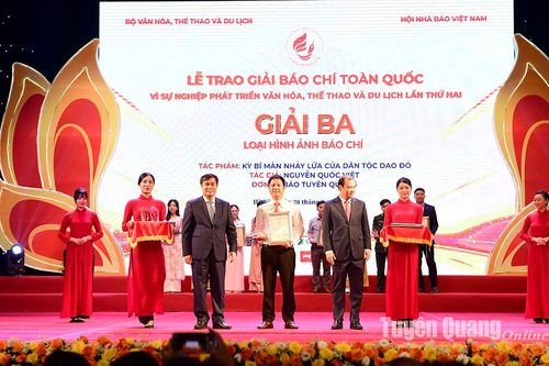 Tuyên Quang có 3 tác phẩm đạt Giải Báo chí toàn quốc 'Vì sự nghiệp phát triển Văn hóa Thể thao và Du lịch'
