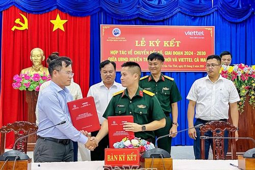 Viettel Cà Mau ký kết thỏa thuận hợp tác chuyển đổi số