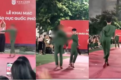 Trường ĐH Văn Lang lên tiếng việc nam sinh mặc đồ quân sự đi giày cao gót catwalk trong buổi khai giảng