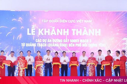 Phó Thủ tướng Hồ Đức Phớc dự lễ khánh thành Dự án đường dây 500kV mạch 3 tại Hà Tĩnh