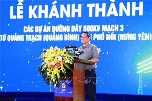 Thủ tướng dự Lễ khánh thành Dự án đường dây 500kV mạch 3 Quảng Trạch - Phố Nối