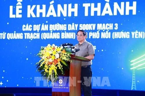 Thủ tướng: Đường dây 500 kV mạch 3 thể hiện khát vọng, ý chí tự lực, tự cường của đất nước