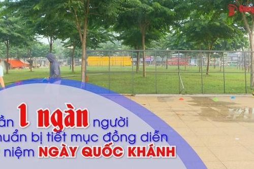 Gần 1 ngàn người chuẩn bị tiết mục đồng diễn kỷ niệm Ngày Quốc khánh
