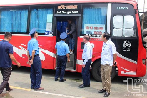 Kiểm tra hoạt động vận tải hành khách tại Bến xe trung tâm TP. Thái Nguyên