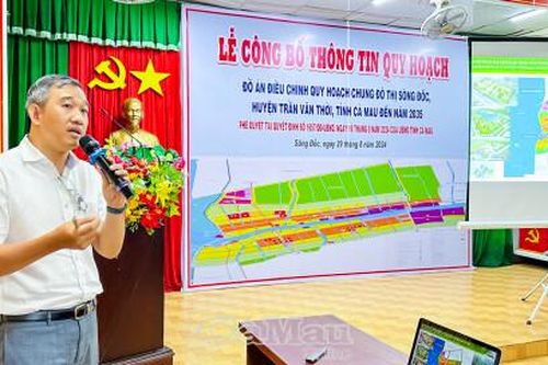 Công bố đồ án điều chỉnh quy hoạch chung đô thị Sông Đốc