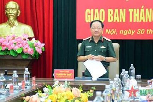 Thượng tướng Trịnh Văn Quyết chủ trì Hội nghị giao ban Tổng cục Chính trị Quân đội nhân dân Việt Nam tháng 8-2024