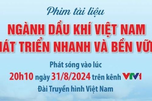 Phát sóng phim tài liệu 'Ngành Dầu khí Việt Nam phát triển nhanh và bền vững'