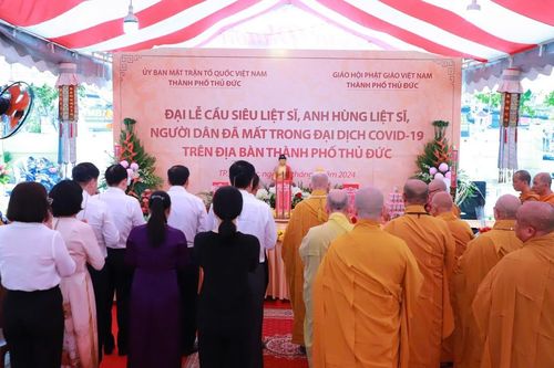 Phật giáo TP.Thủ Đức tổ chức Đại lễ cầu siêu các anh hùng liệt sĩ, nạn nhân tử vong do Covid-19