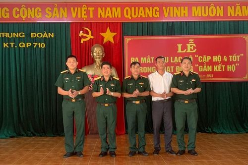 Trung đoàn 710 ra mắt câu lạc bộ 'Cặp hộ 4 tốt'