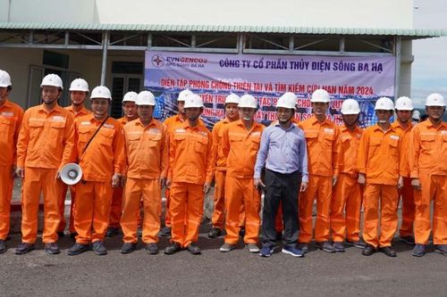 Thủy điện Sông Ba Hạ diễn tập ứng phó thiên tai, vận hành hồ chứa trong mùa mưa bão