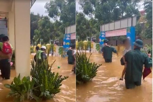 Lào Cai: Giải cứu 8 trẻ mầm non mắc kẹt ở trường khi lũ về