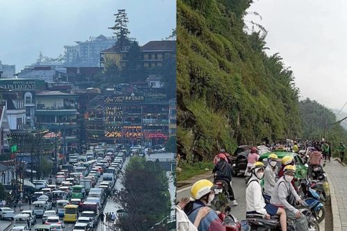 Sa Pa thất thủ ngày lễ, mọi nẻo đường 'chật như nêm cối'