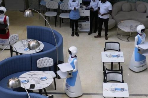 Robot phục vụ gây sốt ở Kenya