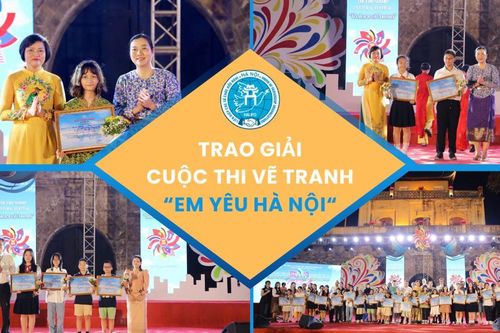 Thiếu nhi vẽ 'Em yêu Hà Nội – Thành phố vì hòa bình'