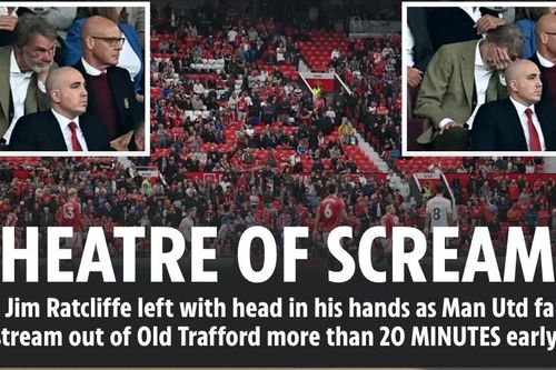 Chùm ảnh: Thua đậm Liverpool, ông chủ Man United ôm đầu, cổ động viên bỏ về sớm