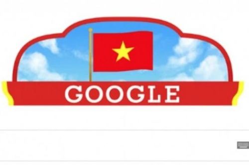 Google thay giao diện cờ đỏ sao vàng mừng Quốc khánh Việt Nam